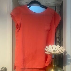 Coral Short Sleeve Blouse